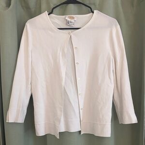 Talbots Ivory Knit Cardigan
